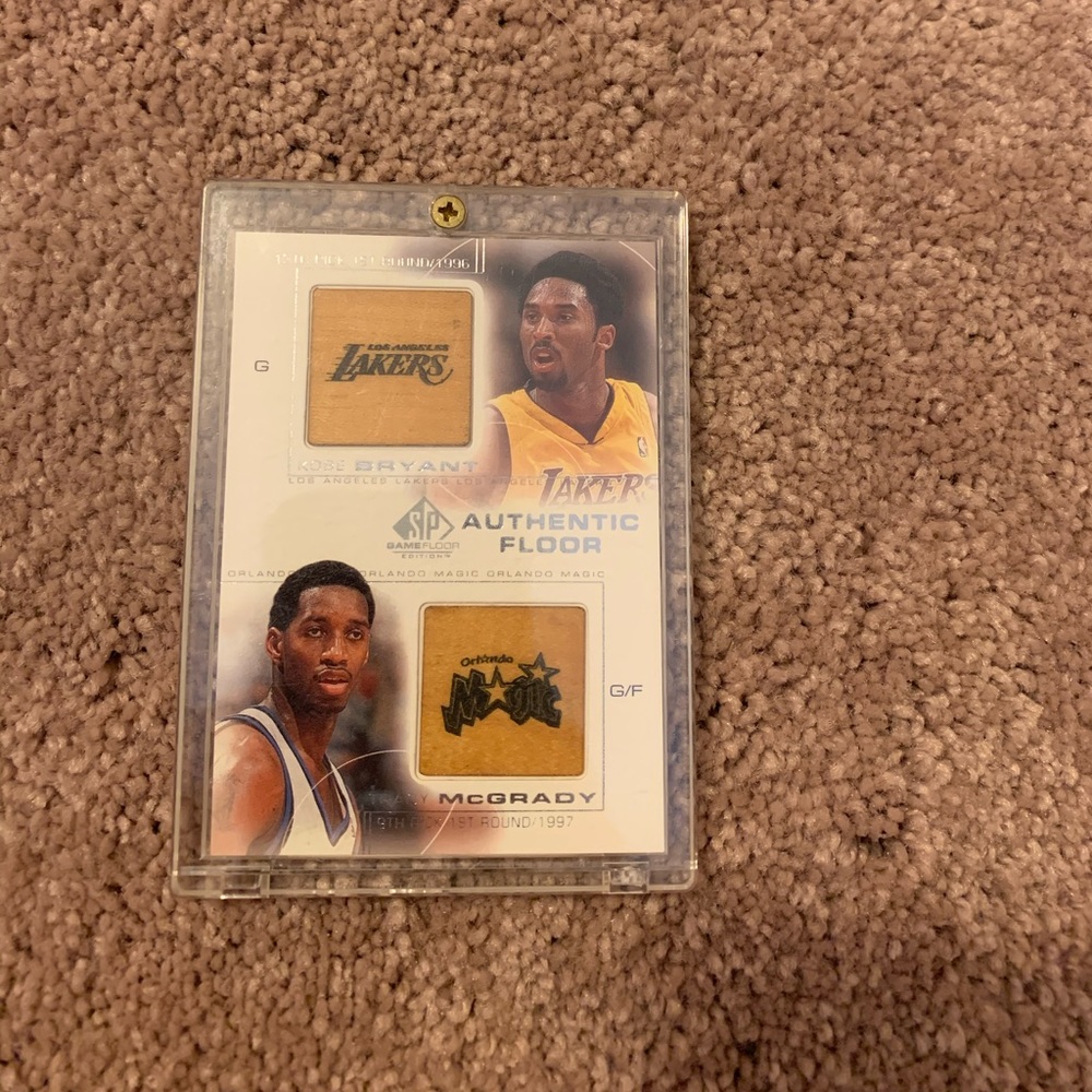 kobe bryant and tracy mcgrady game authentic floor